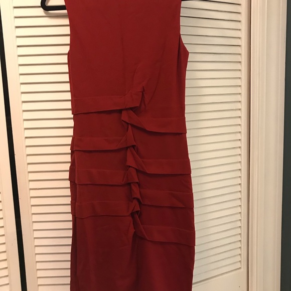 Nicole Miller Studio One gathered red dress - Picture 3 of 3